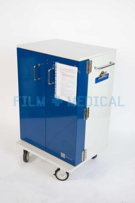 Medication Cabinet Blue and White Double